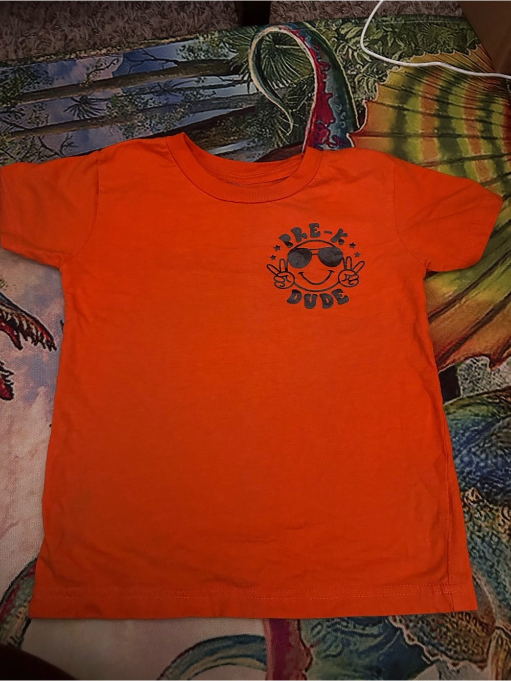 Orange 'Be-Kind Dude' Graphic Kids T-Shirt